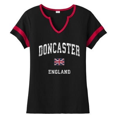 Doncaster England Vintage Athletic Sports Ladies Halftime Notch Neck Tee