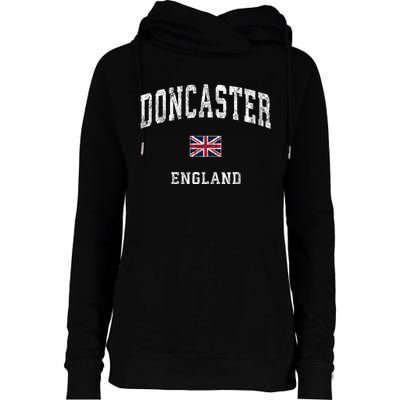 Doncaster England Vintage Athletic Sports Womens Funnel Neck Pullover Hood