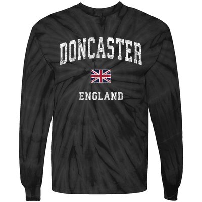 Doncaster England Vintage Athletic Sports Tie-Dye Long Sleeve Shirt