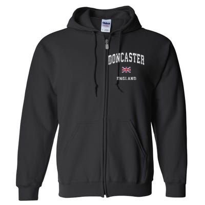 Doncaster England Vintage Athletic Sports Full Zip Hoodie