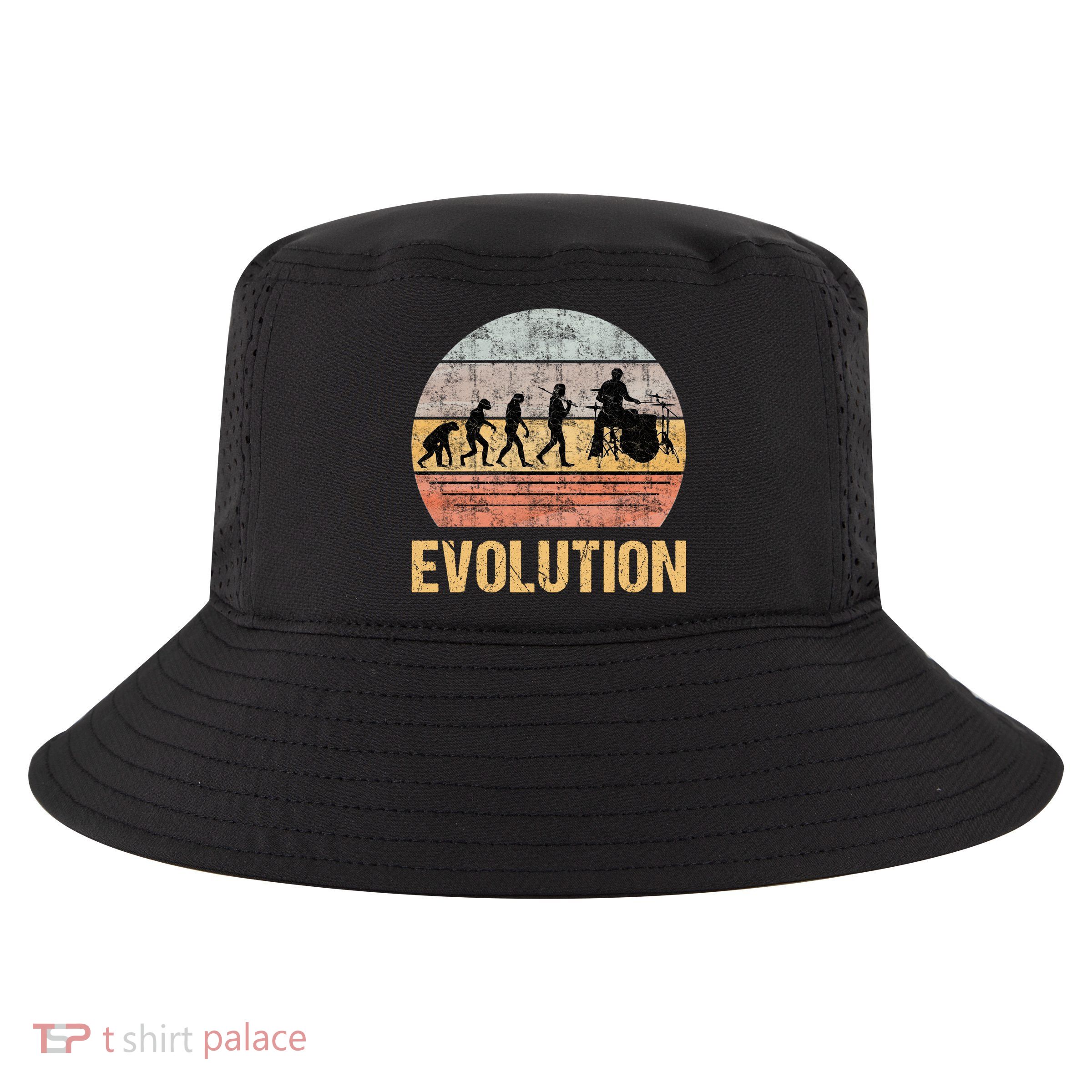 Drummer Evolution Vintage Retro Cool Comfort Performance Bucket Hat