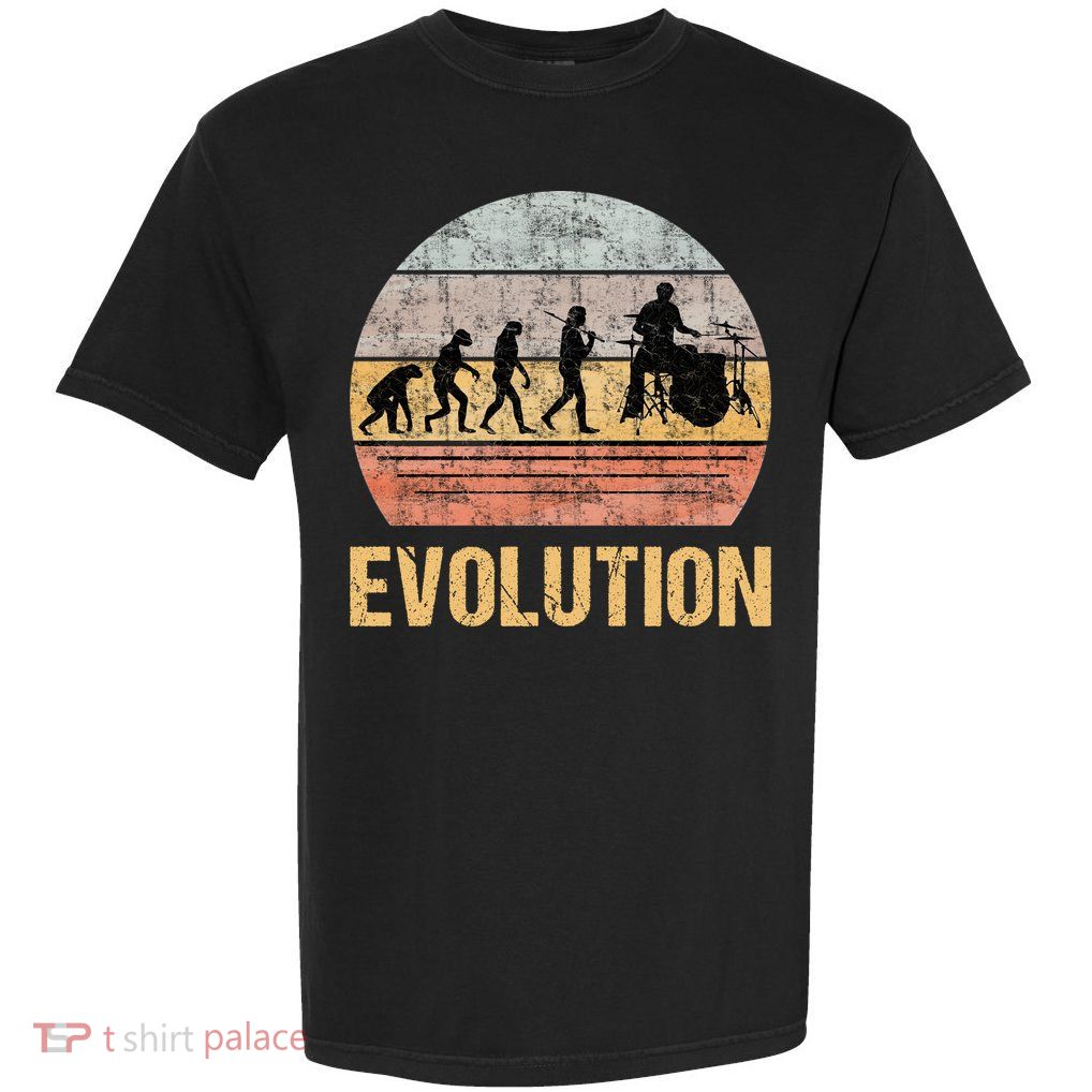 Drummer Evolution Vintage Retro Garment-Dyed Heavyweight T-Shirt