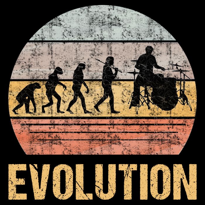 Drummer Evolution Vintage Retro Apron