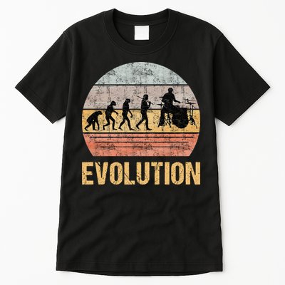 Drummer Evolution Vintage Retro Tall T-Shirt