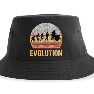 Drummer Evolution Vintage Retro Sustainable Bucket Hat
