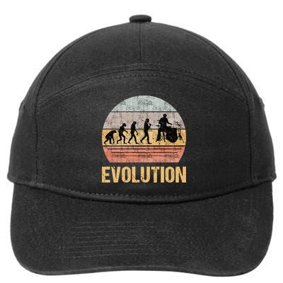 Drummer Evolution Vintage Retro 7-Panel Snapback Hat