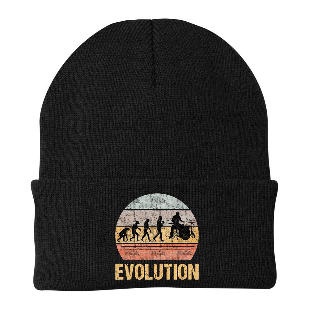 Drummer Evolution Vintage Retro Beanie