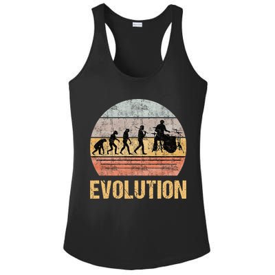 Drummer Evolution Vintage Retro Ladies PosiCharge Competitor Racerback Tank