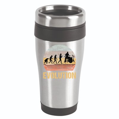 Drummer Evolution Vintage Retro 16oz Travel Tumbler