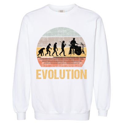 Drummer Evolution Vintage Retro Garment-Dyed Sweatshirt
