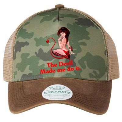 Devil Made Me Do It Funny Legacy Tie Dye Trucker Hat