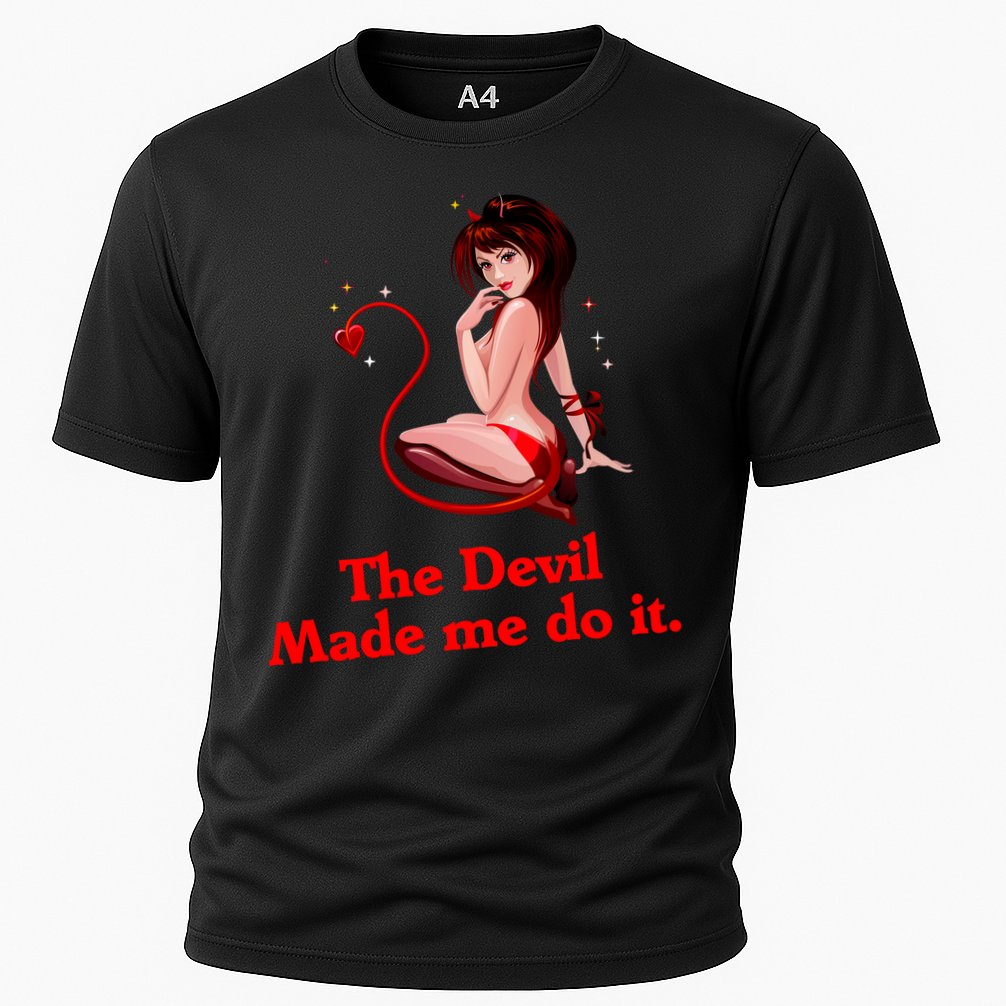 Devil Made Me Do It Funny Performance Shirt