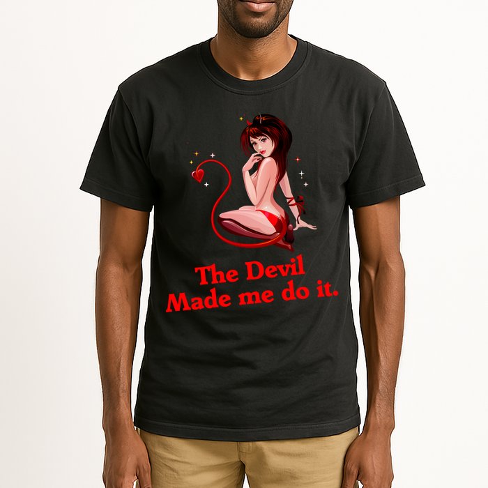 Devil Made Me Do It Funny Tall T-Shirt