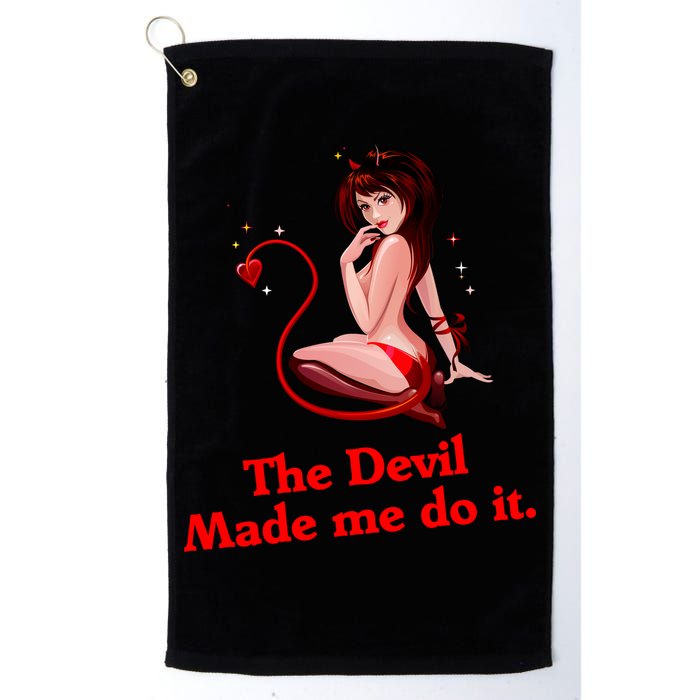 Devil Made Me Do It Funny Golf Towel