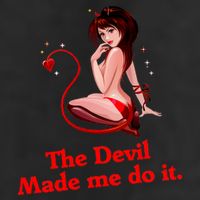 Devil Made Me Do It Funny Golf Towel
