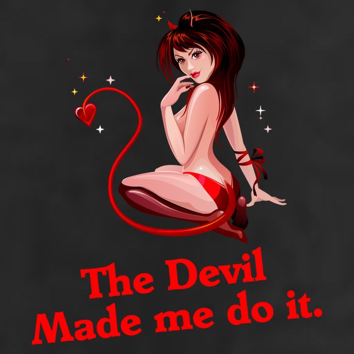 Devil Made Me Do It Funny Golf Towel