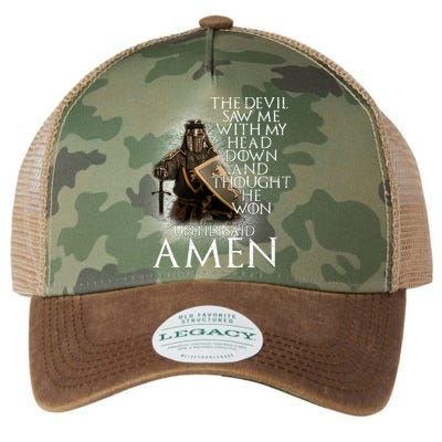 Devil Though He Won Until I Said Amen Legacy Tie Dye Trucker Hat