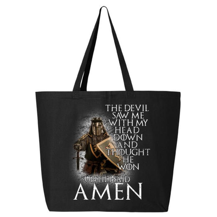 Devil Though He Won Until I Said Amen 25L Jumbo Tote