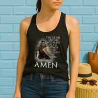 Devil Though He Won Until I Said Amen Womens Tank Top