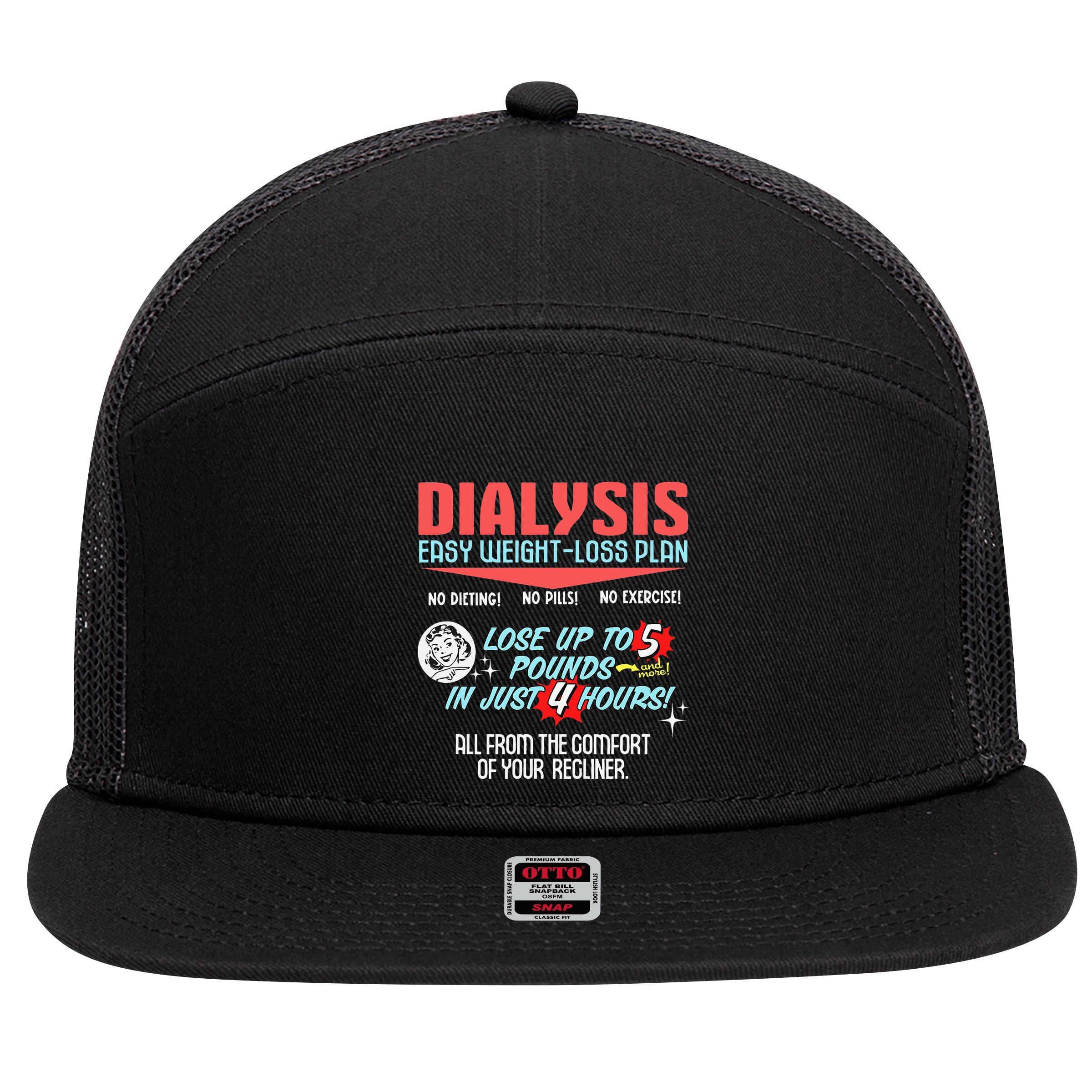 Dialysis Easy Weight Loss Plan A Funny Dialysis 7 Panel Mesh Trucker Snapback Hat