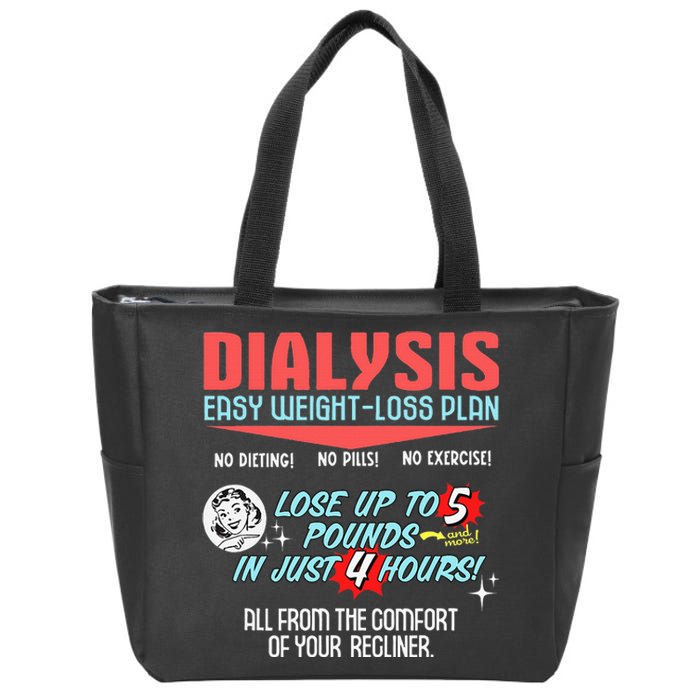 Dialysis Easy Weight Loss Plan A Funny Dialysis Zip Tote Bag