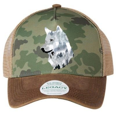 Double Exposure Wolf Wolves Lover Gift Artsy Animal Wildlife Legacy Tie Dye Trucker Hat