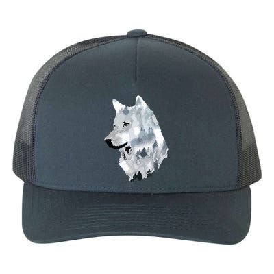 Double Exposure Wolf Wolves Lover Gift Artsy Animal Wildlife Yupoong Adult 5-Panel Trucker Hat