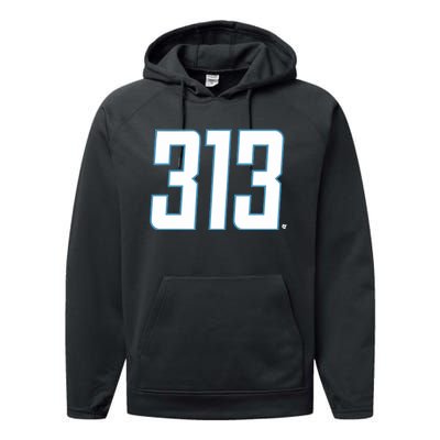 Detroit Football 313 Performance Fleece Hoodie