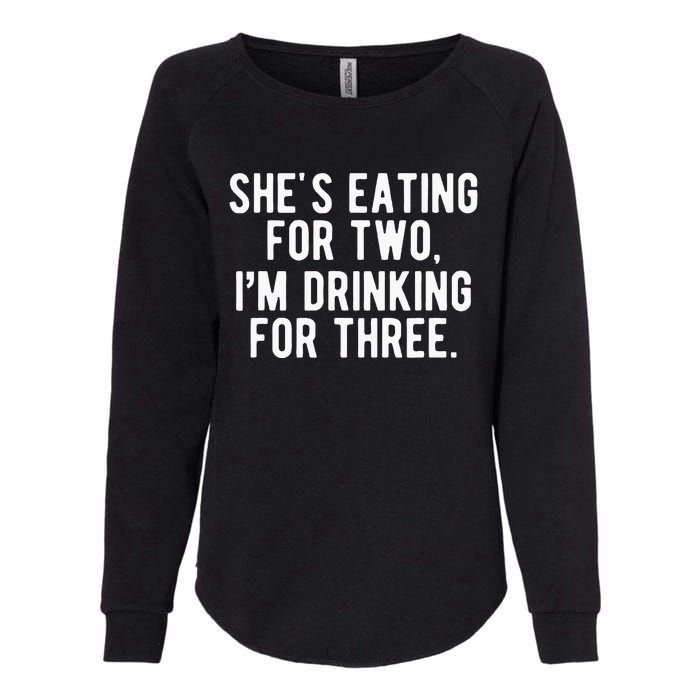 Drinking For 3 Funny New Dad Father Pregnancy Announcement Womens California Wash Sweatshirt