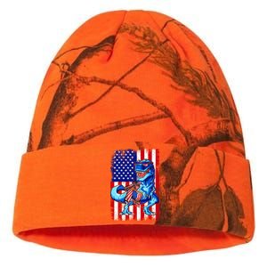 Dinosaurs Funny 4th Of July American Flag T Rex Gift Kati Licensed 12" Camo Beanie