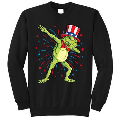 Dabbing Frog 4th Of July Usa American Flag Sweatshirt