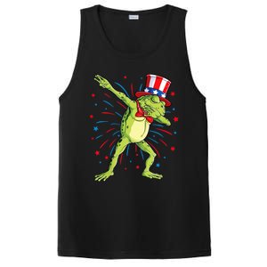 Dabbing Frog 4th Of July Usa American Flag PosiCharge Competitor Tank