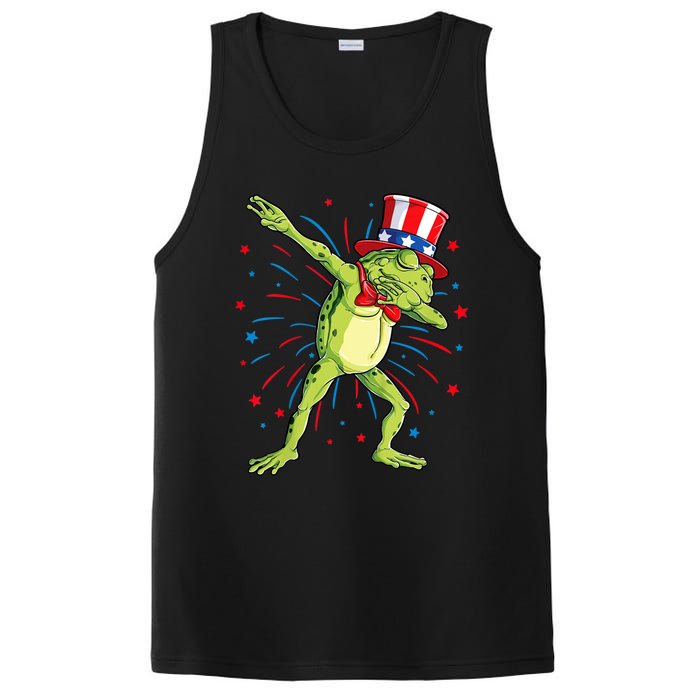 Dabbing Frog 4th Of July Usa American Flag PosiCharge Competitor Tank