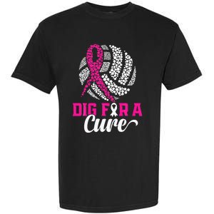 Dig For A Cure Breast Cancer Awareness Volleyball Pink Garment-Dyed Heavyweight T-Shirt