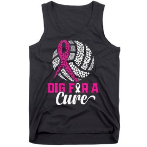 Dig For A Cure Breast Cancer Awareness Volleyball Pink Tank Top