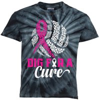 Dig For A Cure Breast Cancer Awareness Volleyball Pink Kids Tie-Dye T-Shirt