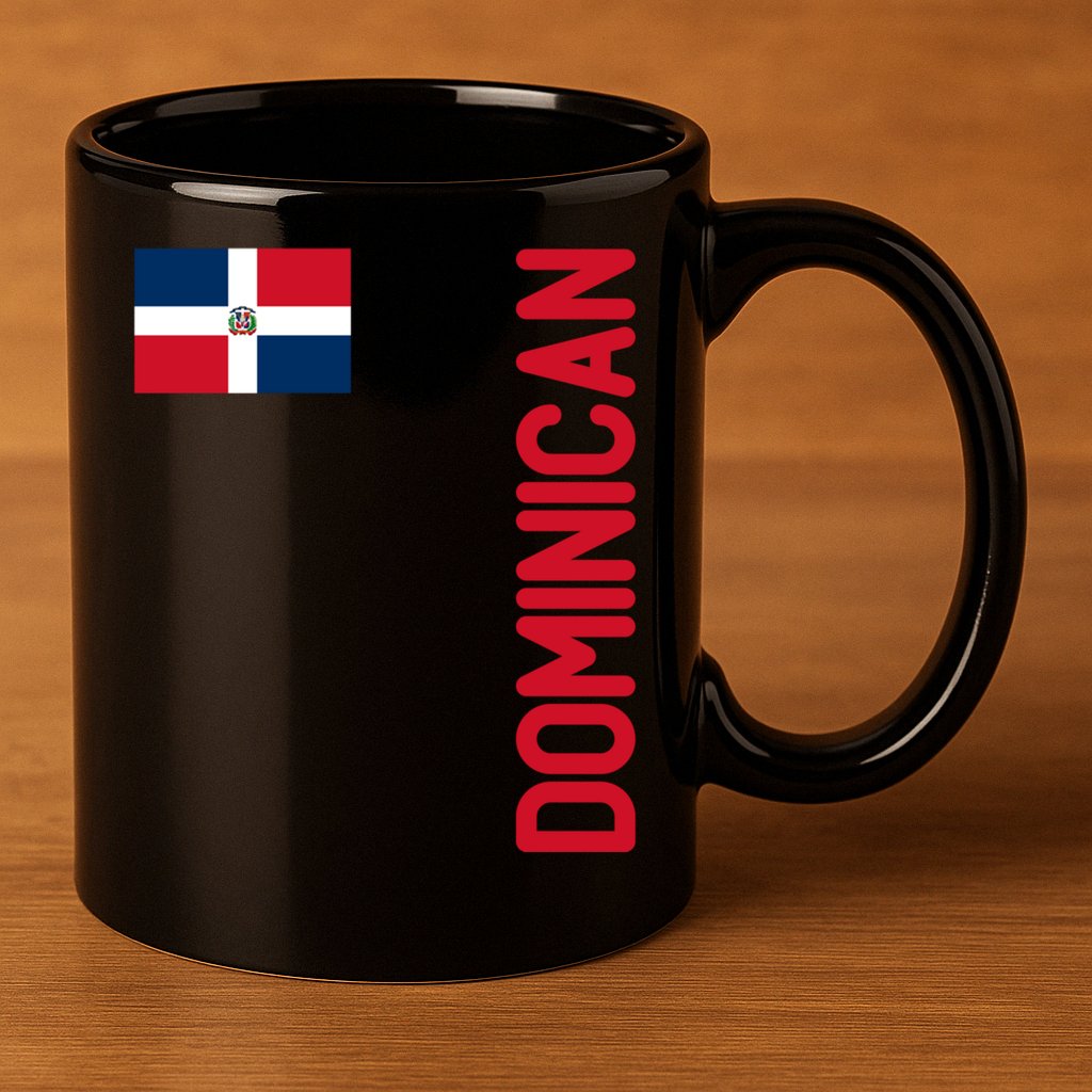 Dominican Flag And Dominican Republic Roots Meaningful Gift 11oz C Handle Ceramic Mug