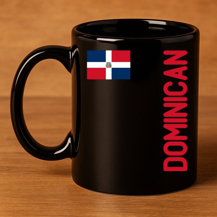 Dominican Flag And Dominican Republic Roots Meaningful Gift 11oz C Handle Ceramic Mug