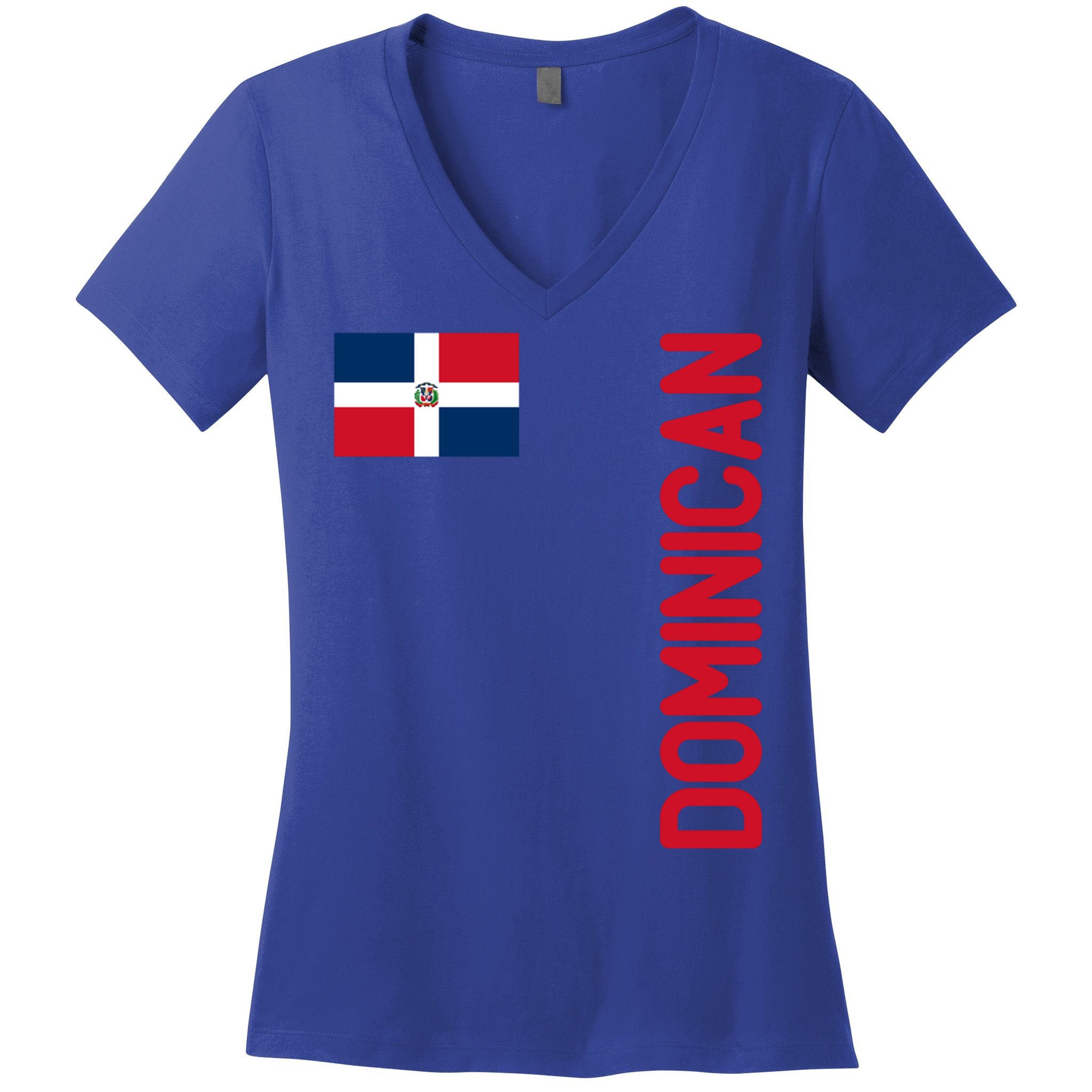 Dominican Flag And Dominican Republic Roots Meaningful Gift Women's V-Neck T-Shirt