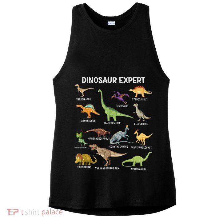 Dinosaur For Adult Cute Dinosaur Ladies PosiCharge Tri-Blend Wicking Tank