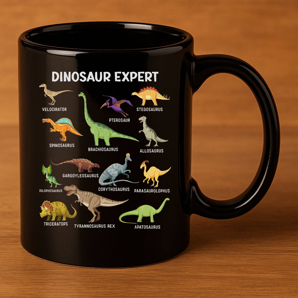 Dinosaur For Adult Cute Dinosaur 11oz C Handle Ceramic Mug