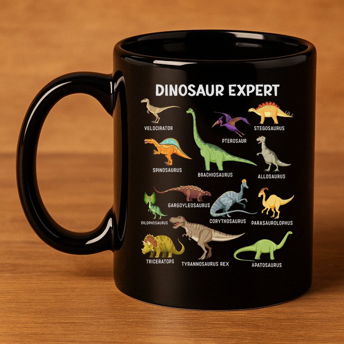 Dinosaur For Adult Cute Dinosaur 11oz C Handle Ceramic Mug