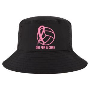 Dig For A Cure Breast Cancer Awareness Volleyball Pink Out Cool Comfort Performance Bucket Hat