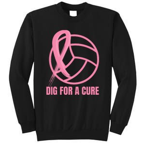 Dig For A Cure Breast Cancer Awareness Volleyball Pink Out Sweatshirt