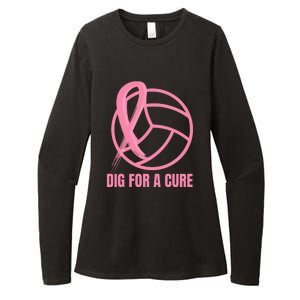 Dig For A Cure Breast Cancer Awareness Volleyball Pink Out Womens CVC Long Sleeve Shirt