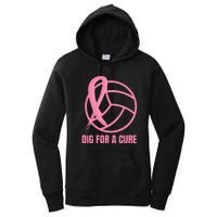 Dig For A Cure Breast Cancer Awareness Volleyball Pink Out Women's Pullover Hoodie