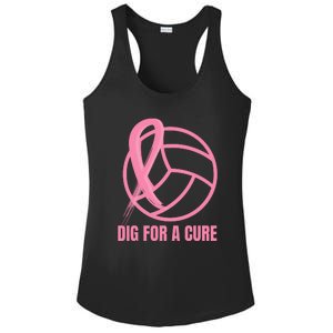 Dig For A Cure Breast Cancer Awareness Volleyball Pink Out Ladies PosiCharge Competitor Racerback Tank