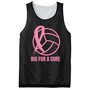 Dig For A Cure Breast Cancer Awareness Volleyball Pink Out Mesh Reversible Basketball Jersey Tank