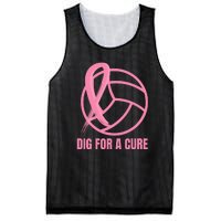 Dig For A Cure Breast Cancer Awareness Volleyball Pink Out Mesh Reversible Basketball Jersey Tank