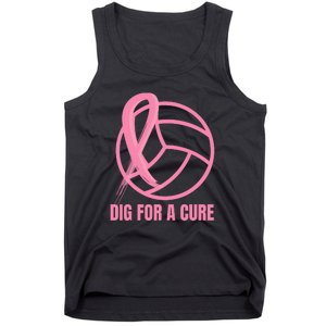 Dig For A Cure Breast Cancer Awareness Volleyball Pink Out Tank Top